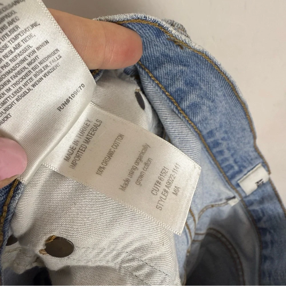 Agolde Light Blue Straight Leg Jeans - Picture 10 of 12